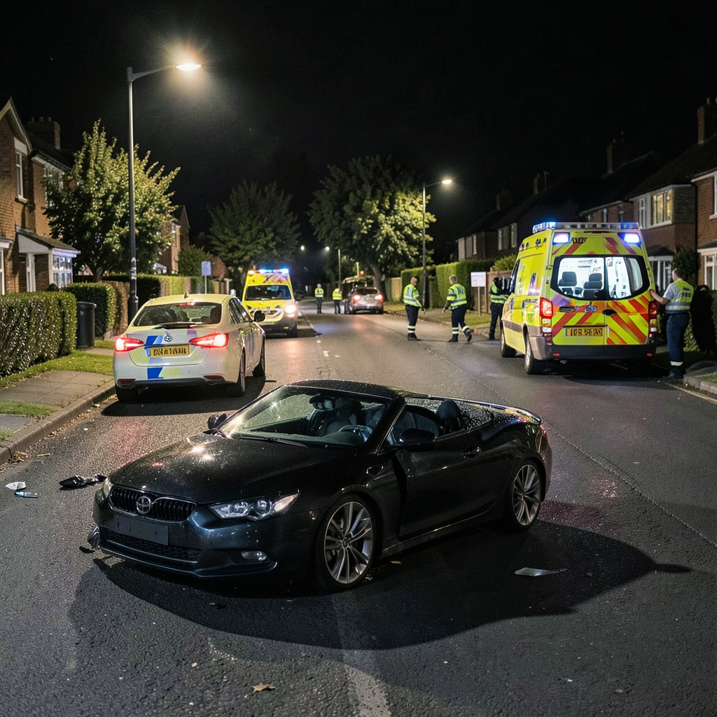 Two arrested after man dies in late-night car collision in Bradford